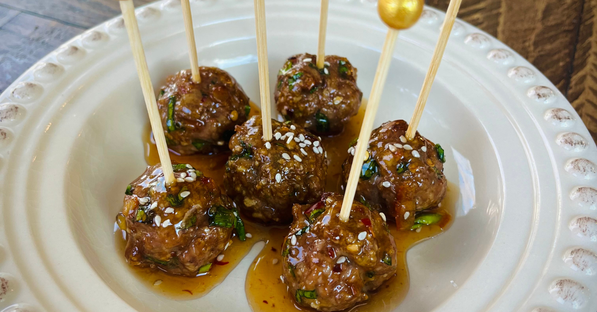 Sticky Orange Meatballs